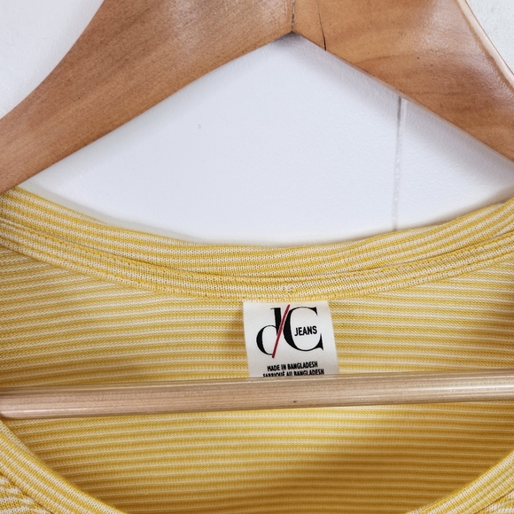 Penningtons Yellow Knit Top Stripe Nautical Plus Size 2X New Office Comfy Soft - Picture 6 of 9